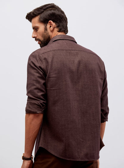 Crater Brown Cotton Shirt