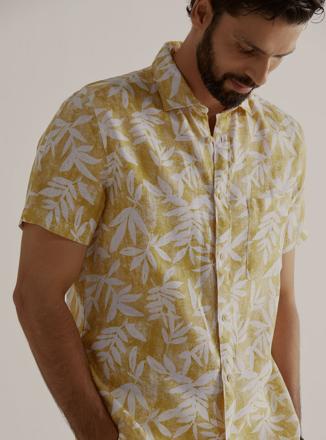 Tropical Mustard Linen