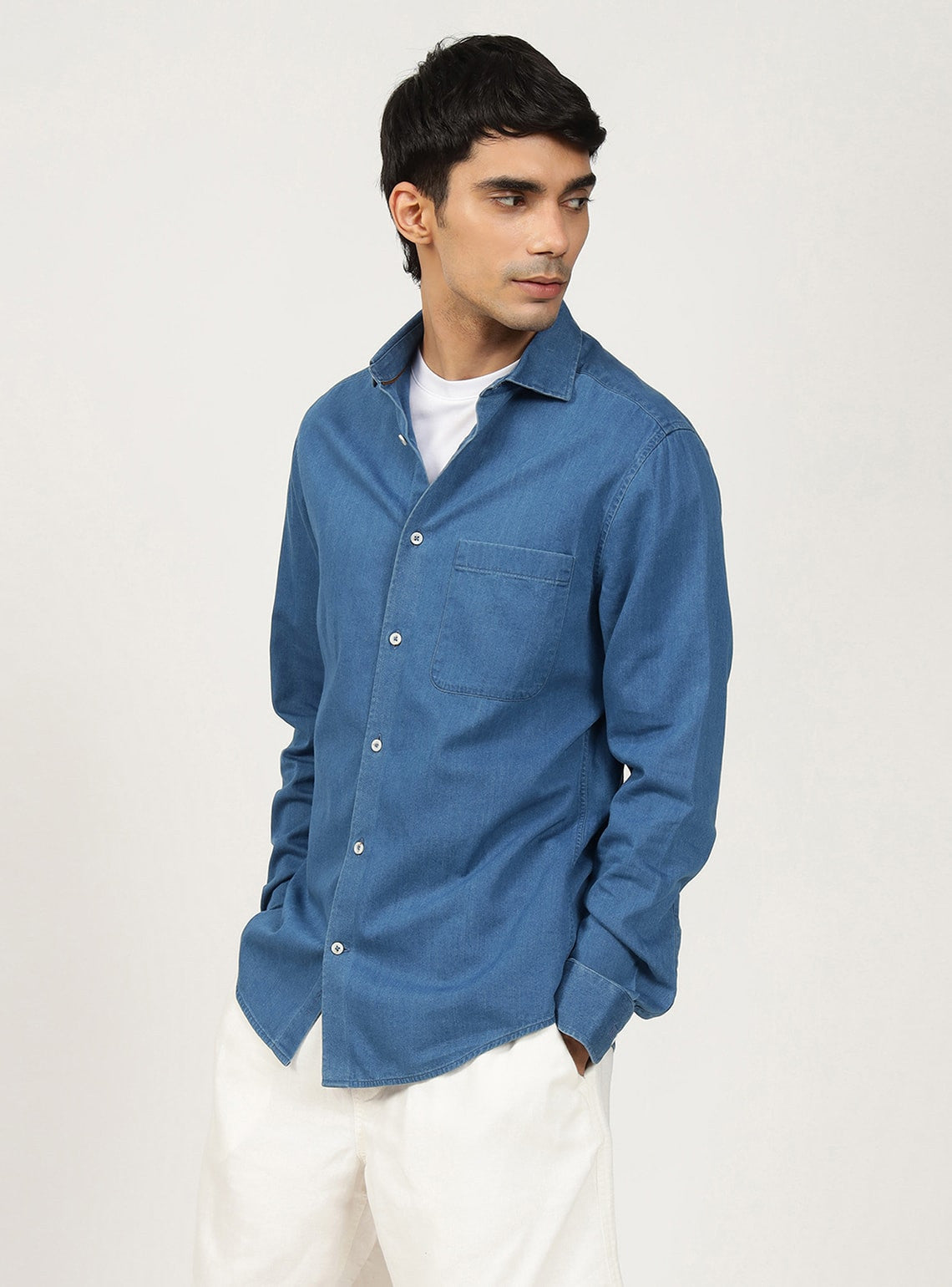 Horizon Indigo Cotton Shirt