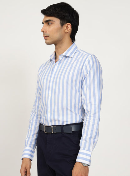 Casper Blue Stripe Cotton Shirt