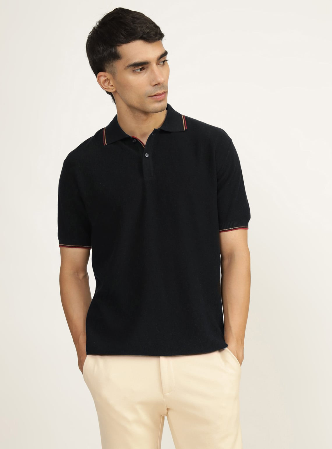 Ruby Black Cotton Polo