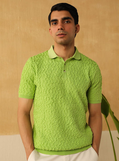 Textured Wasabi Polo