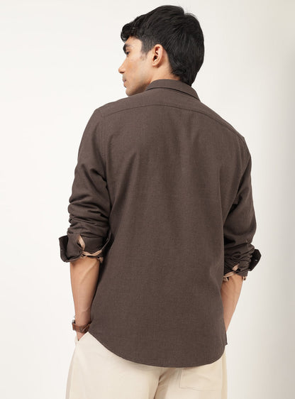 Saddle Cotton Melange Shirt