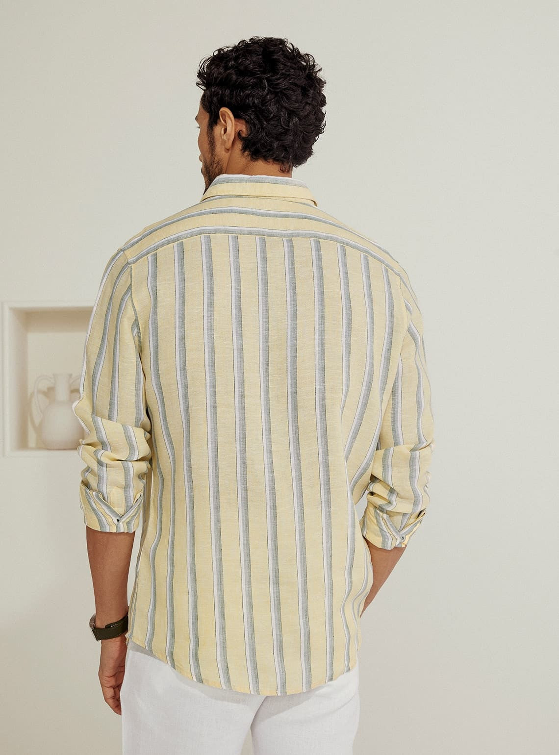 Lemon Stripe Linen