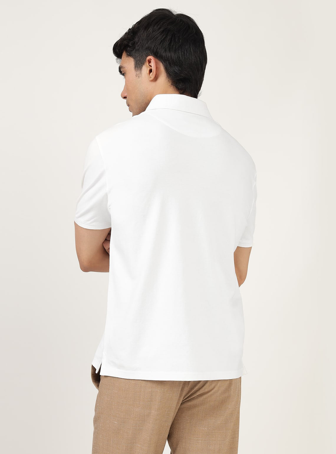 Alto White Pique Polo