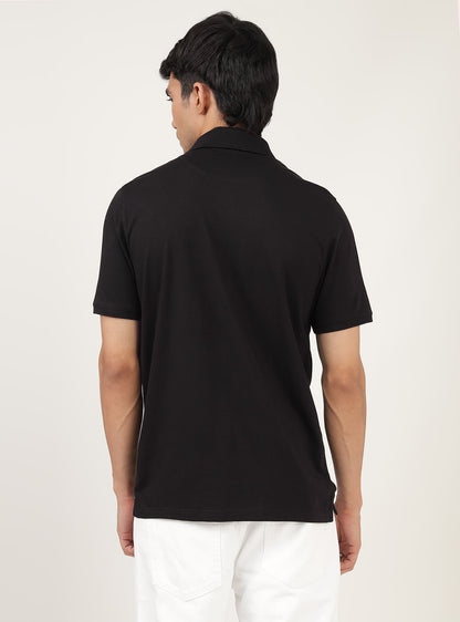 Oxen Black Cotton Polo