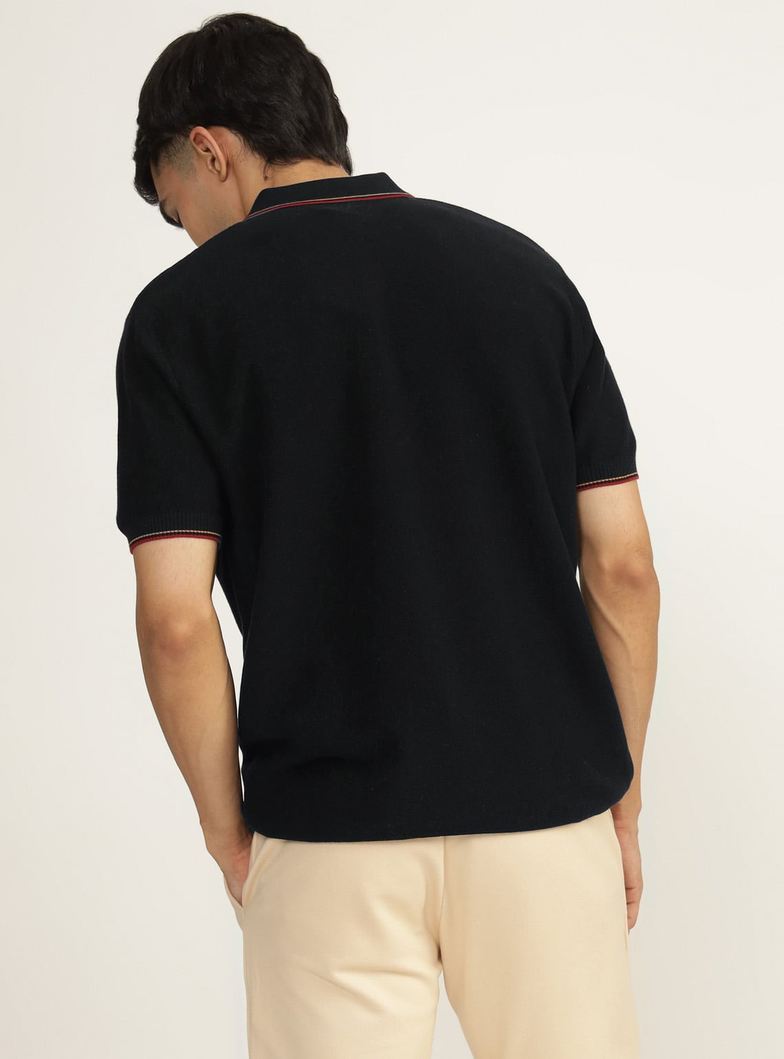 Ruby Black Cotton Polo