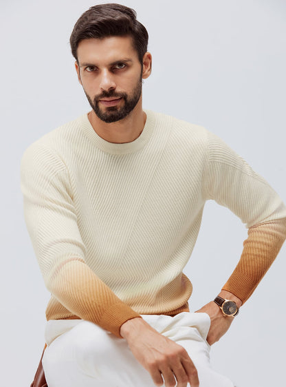 Dawn White Merino Pullover