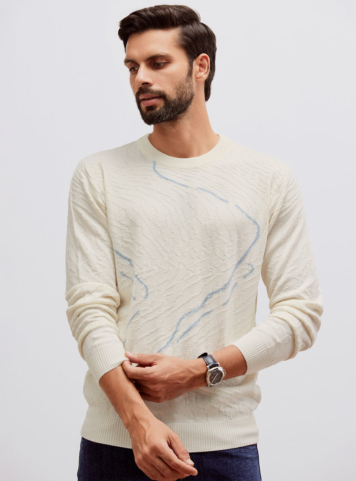 Swiss White Merino Pullover