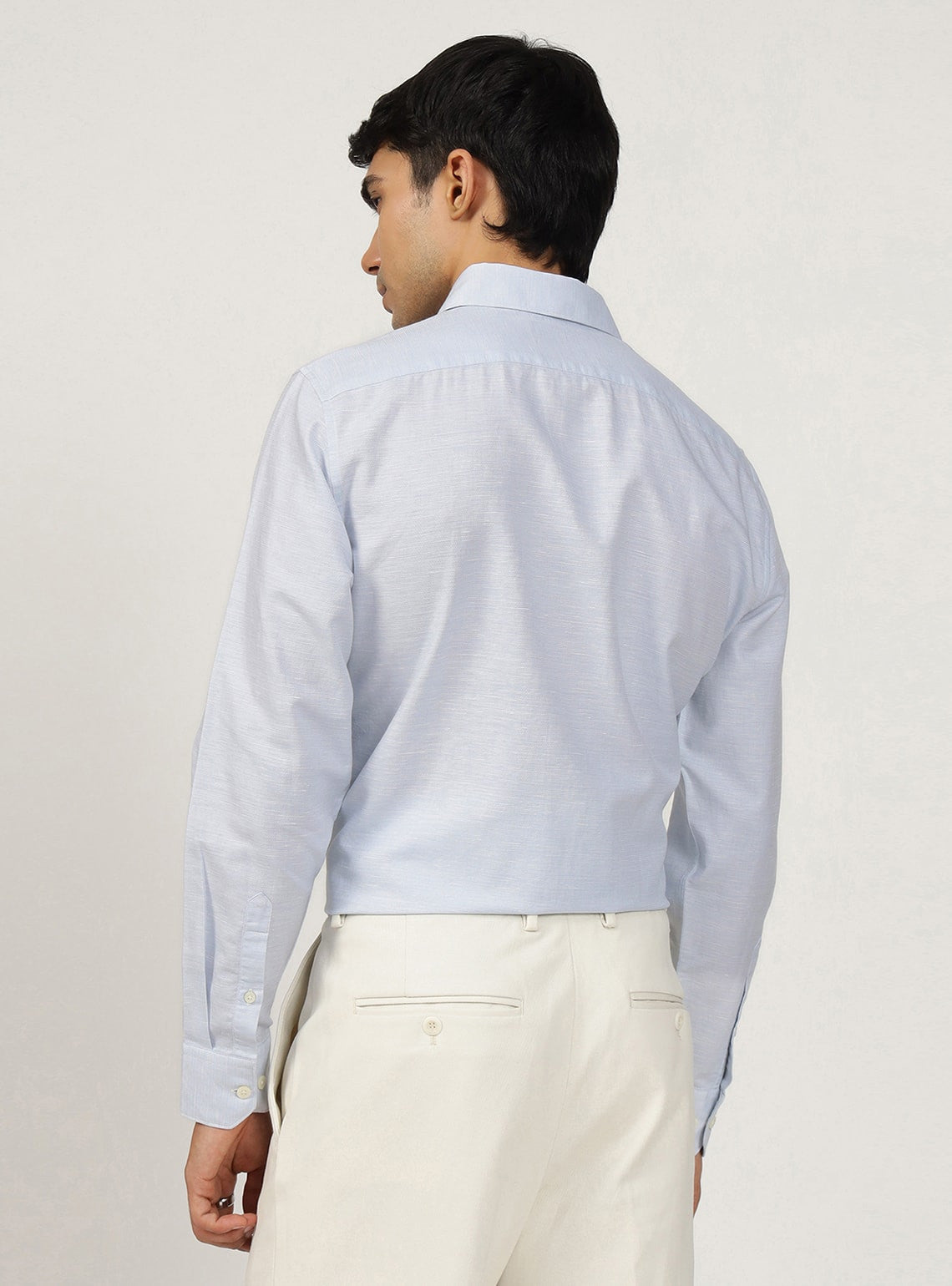 Ghost Blue Cotton Linen Shirt