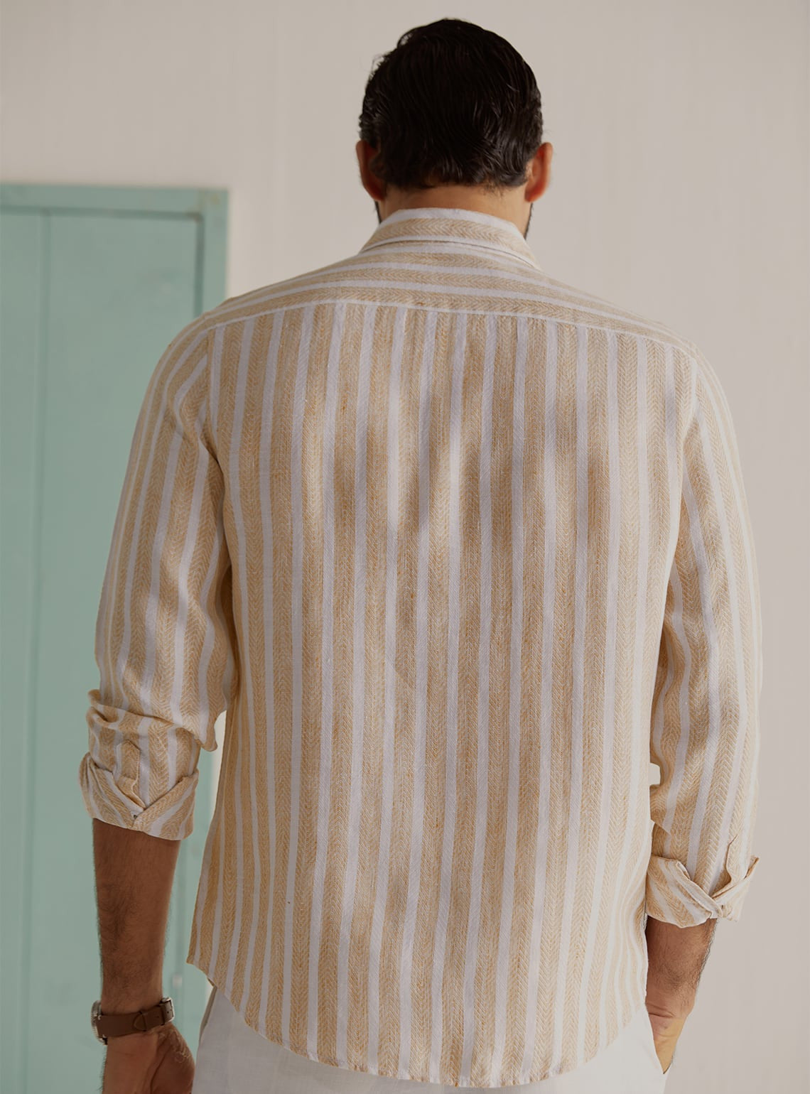 Striped Sand Linen