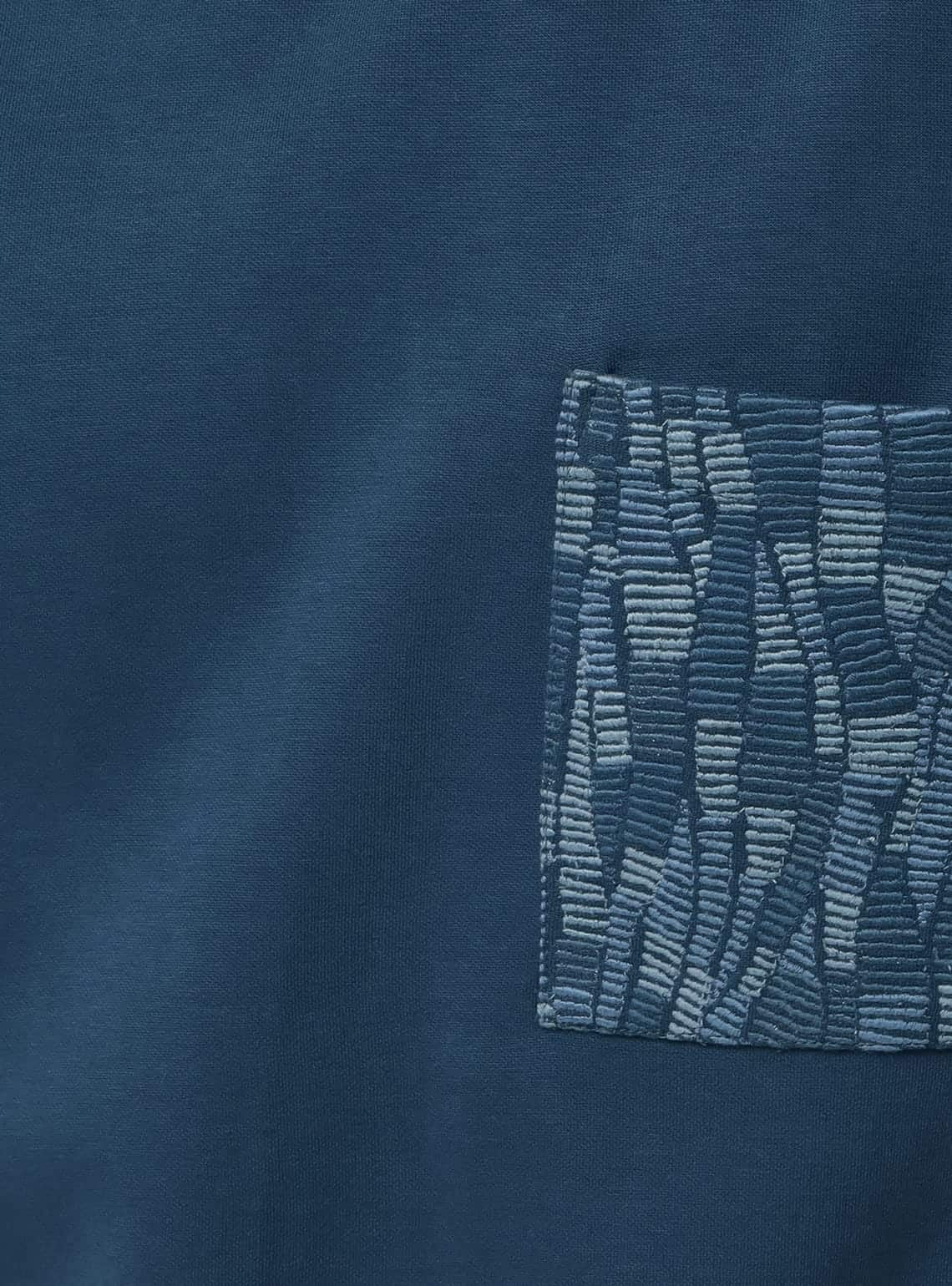 Indigo Embroidery Crew