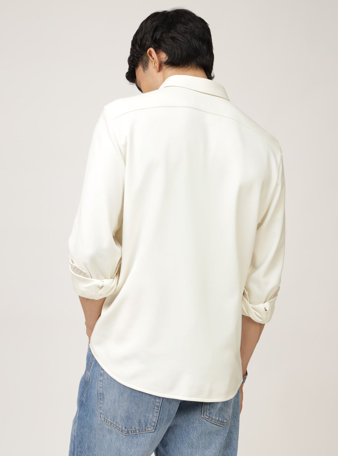 White Sun Cotton-Poly Shirt