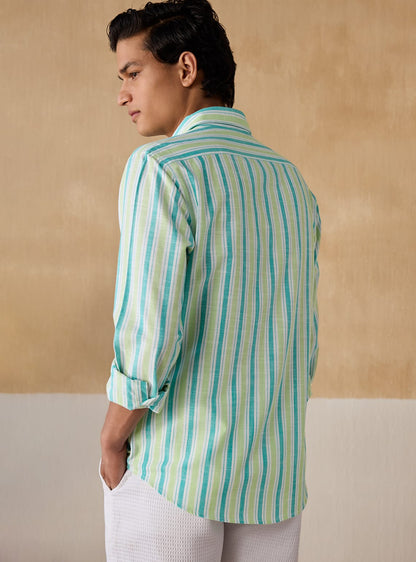 Sea Green Stripe Shirt