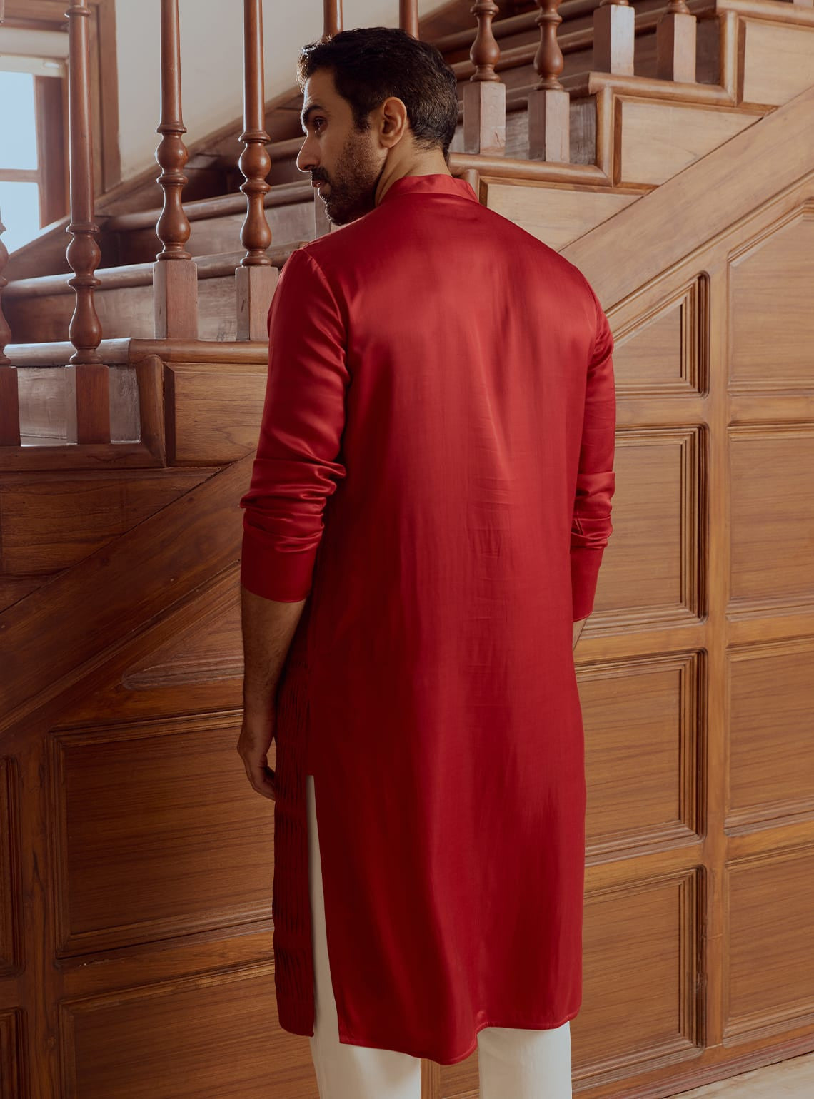 Gulaab Viscose-Cupro Kurta