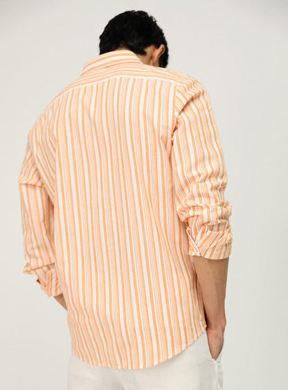 Mandarin Stripe Shirt