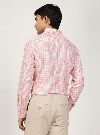 Coral Check Triblend Shirt