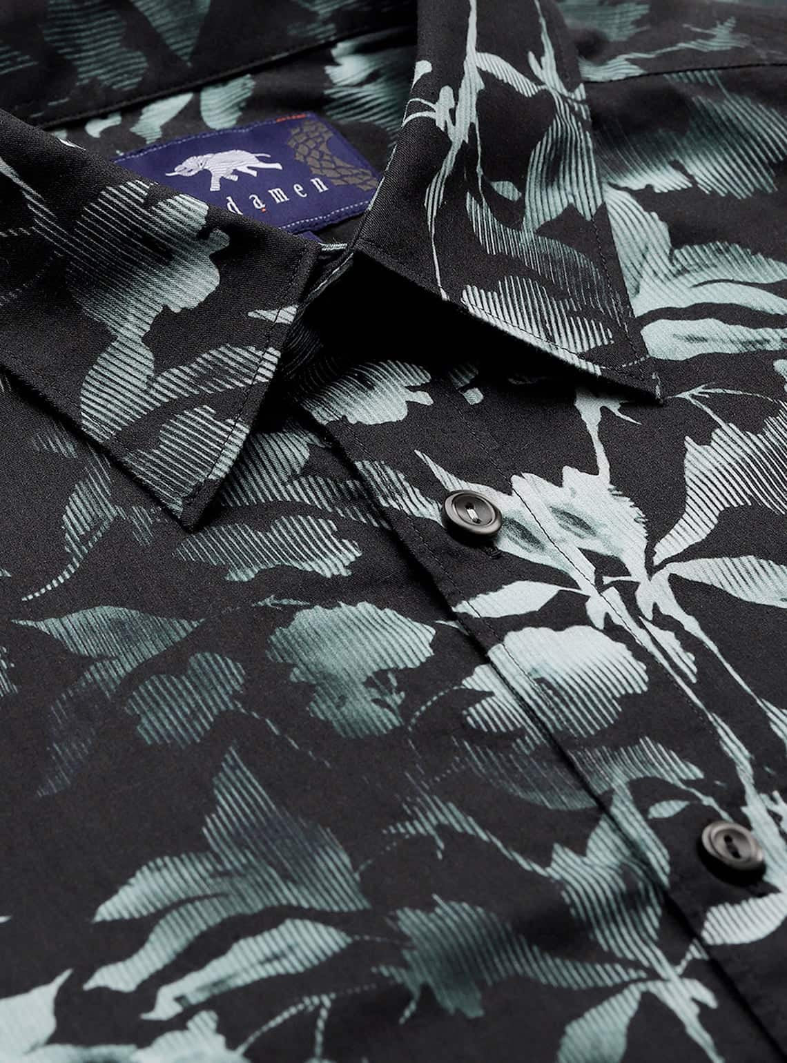 Midnight Flora Cotton Shirt