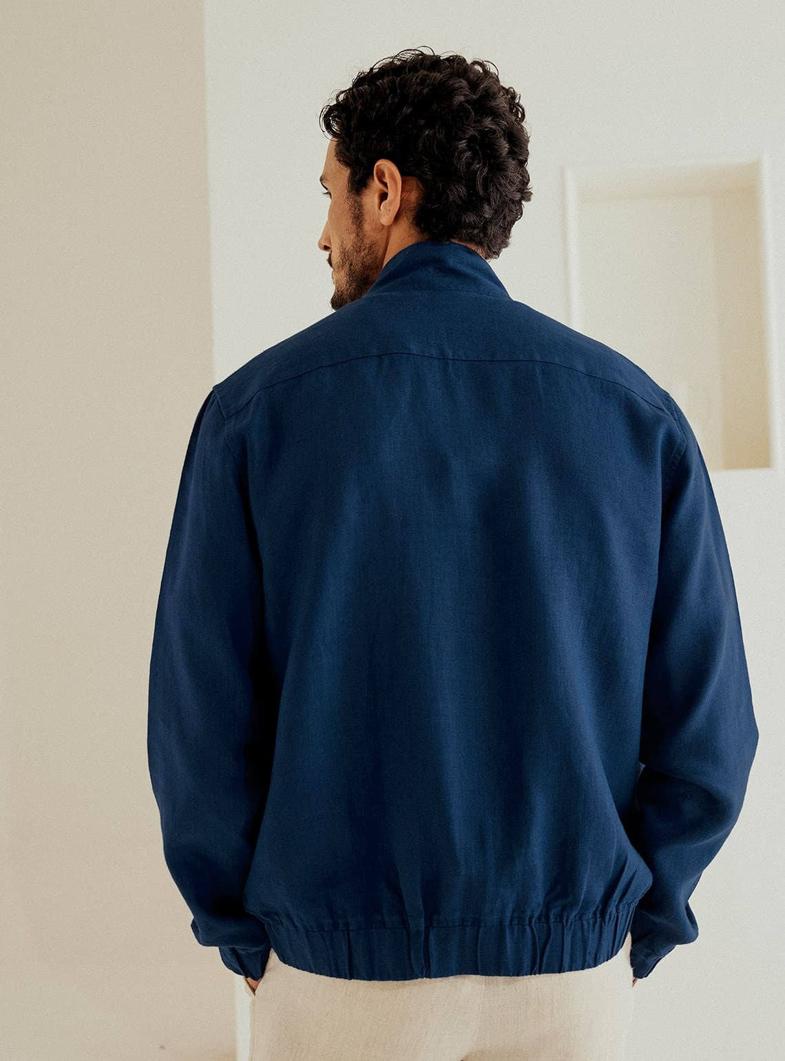 Lapis Linen Bomber