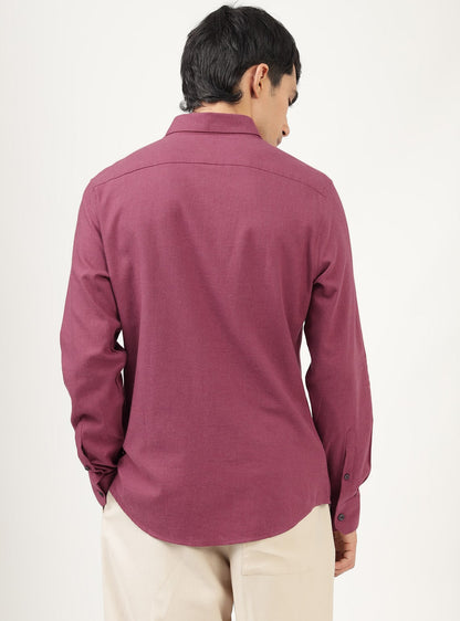 Coral Cotton Melange Shirt