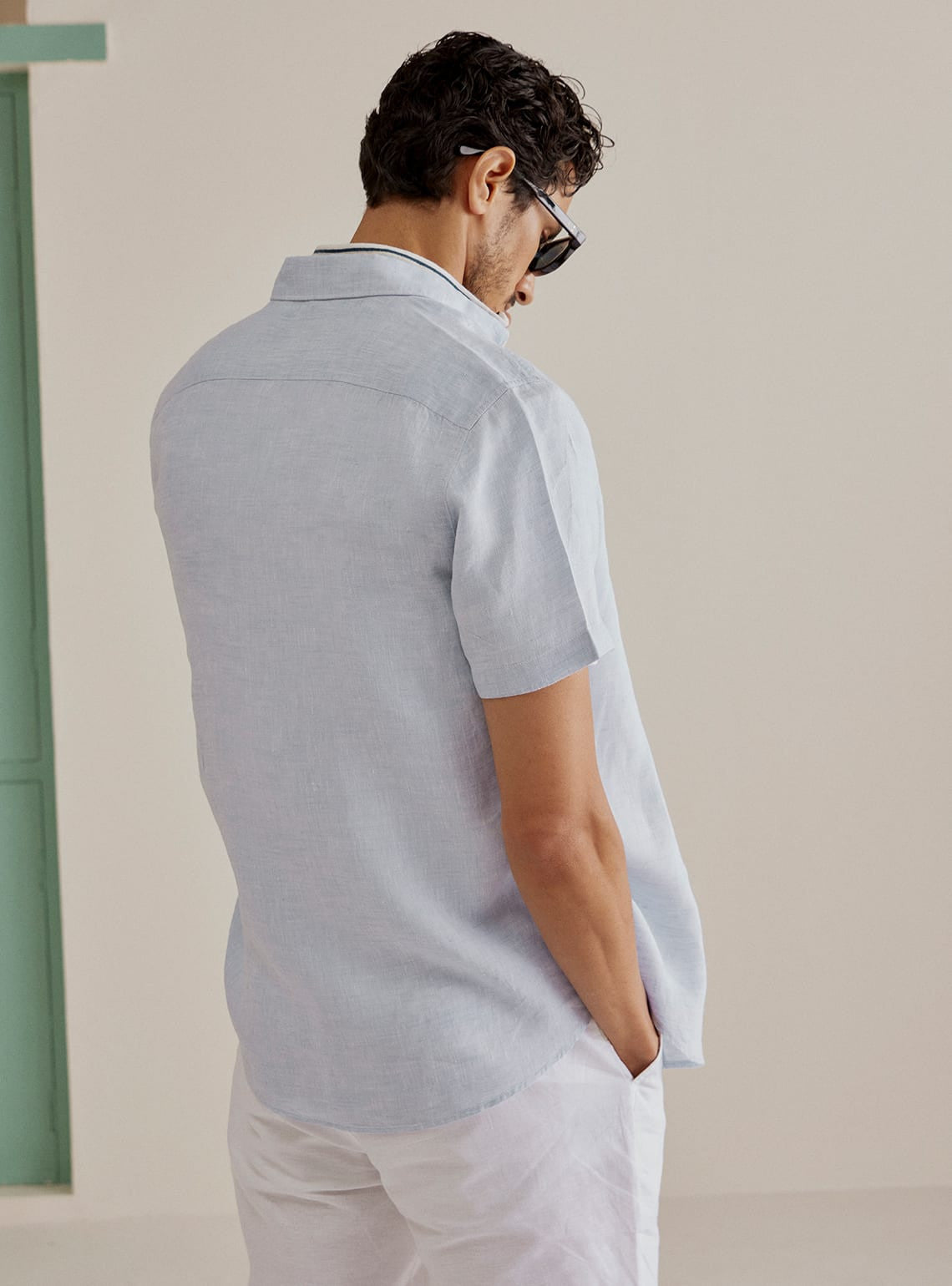 Sky Chambray Linen