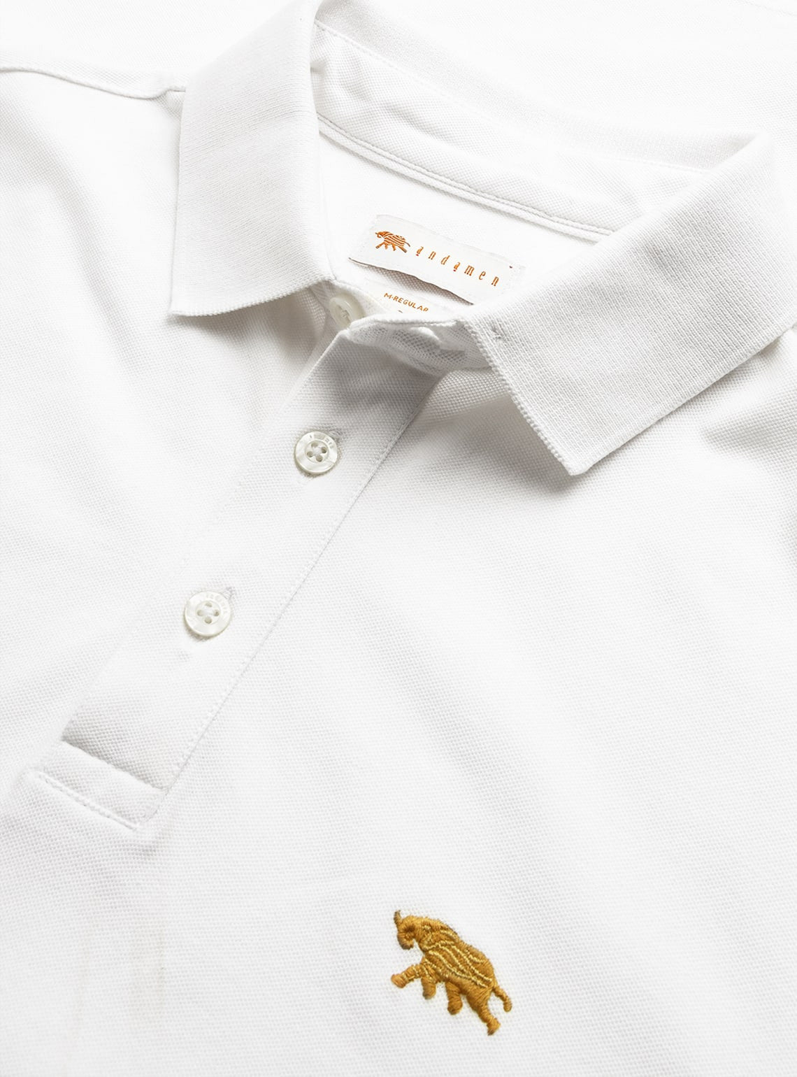 Alto White Pique Polo