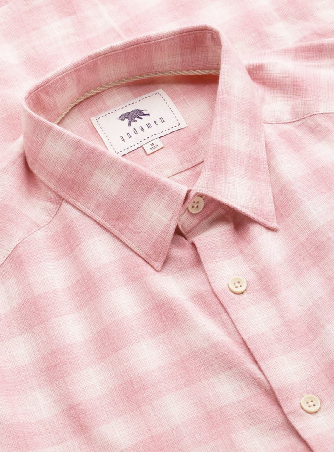 Coral Cotton Check Shirt