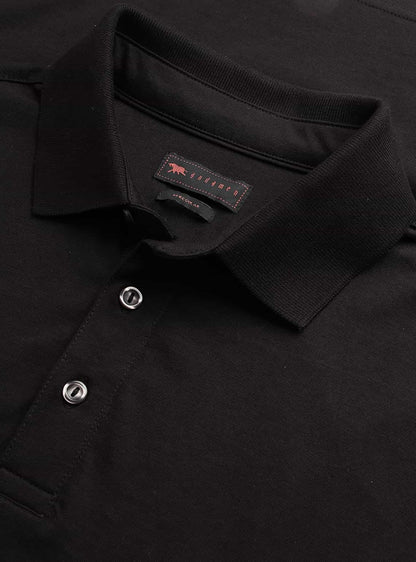 Oxen Black Cotton Polo