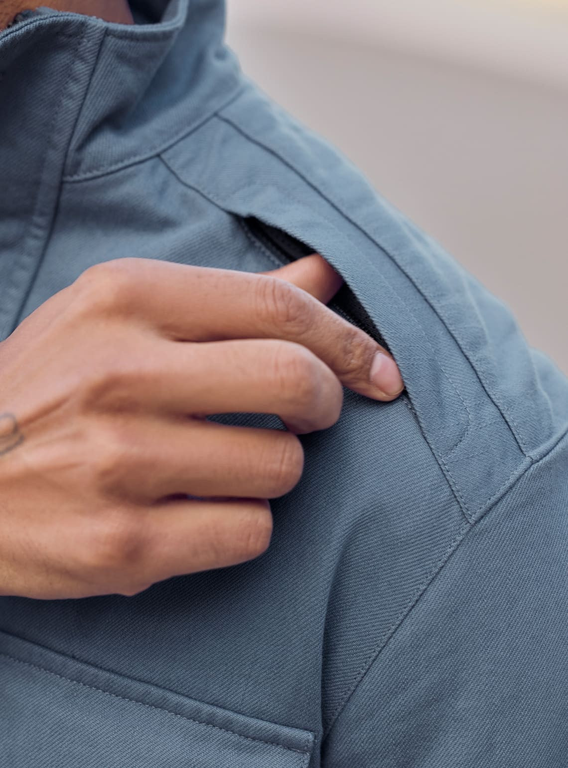 Steel Blue Cotton Shirt