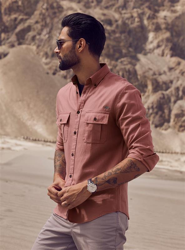 Lotus Rust Cotton Shirt