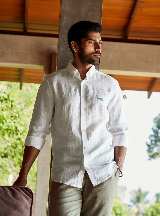 Essential White Linen - Viridian Mark