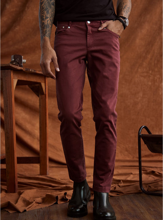 Burgundy Wine Jeans