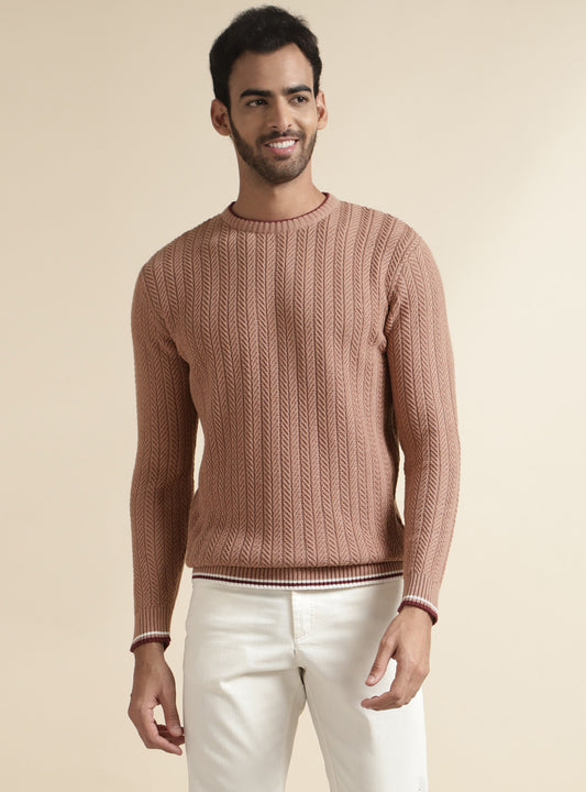 Beige Coral Pullover