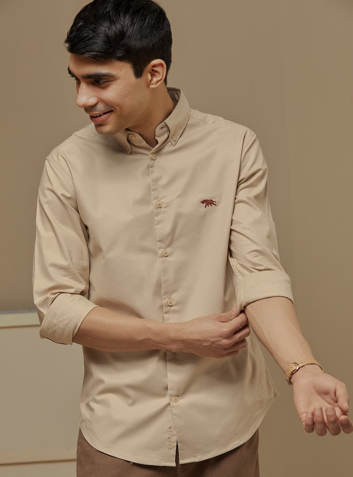 Sand Oxford Shirt