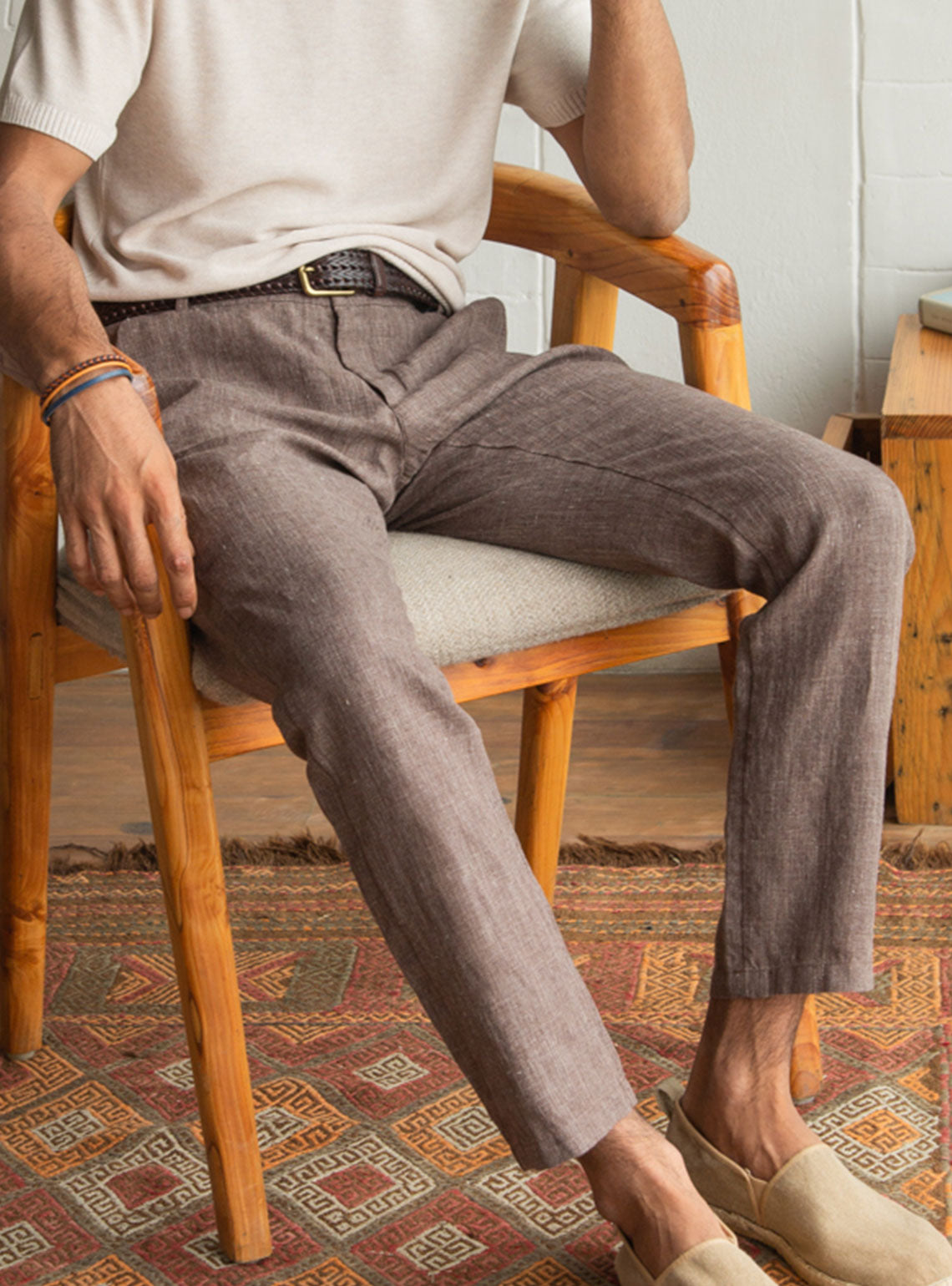 Dark Rye Linen Pants