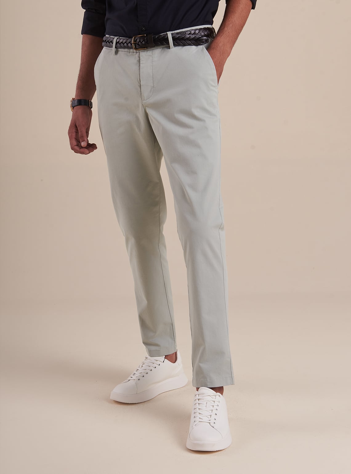 Buy Silver Chino  Casual Light Grey Solid Chinos for Men Online  Andamen