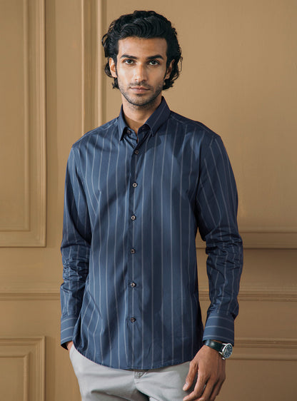 Cobalt Stripe Shirt