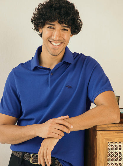 Azure Pique Polo