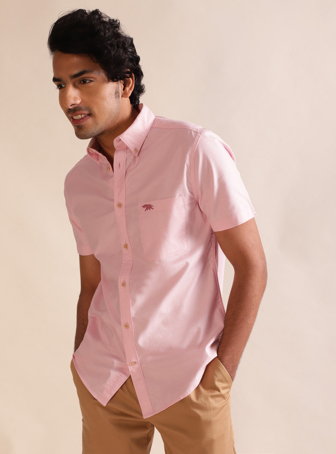 Coral Oxford Shirt