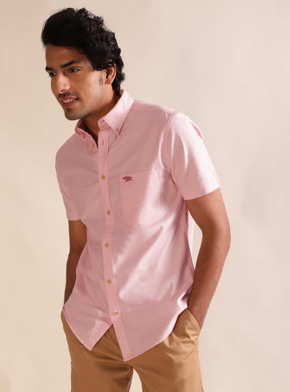 Coral Oxford Shirt