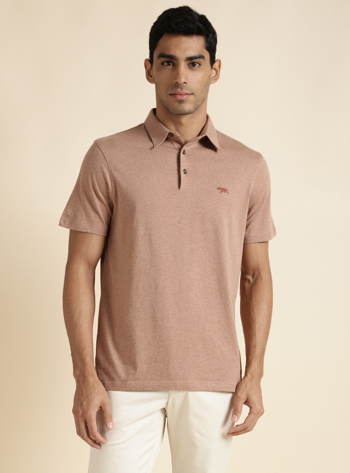 Tan Melange Polo