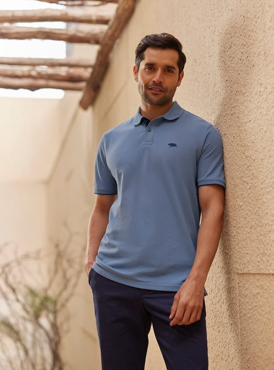 Dark Pastel Pique Polo