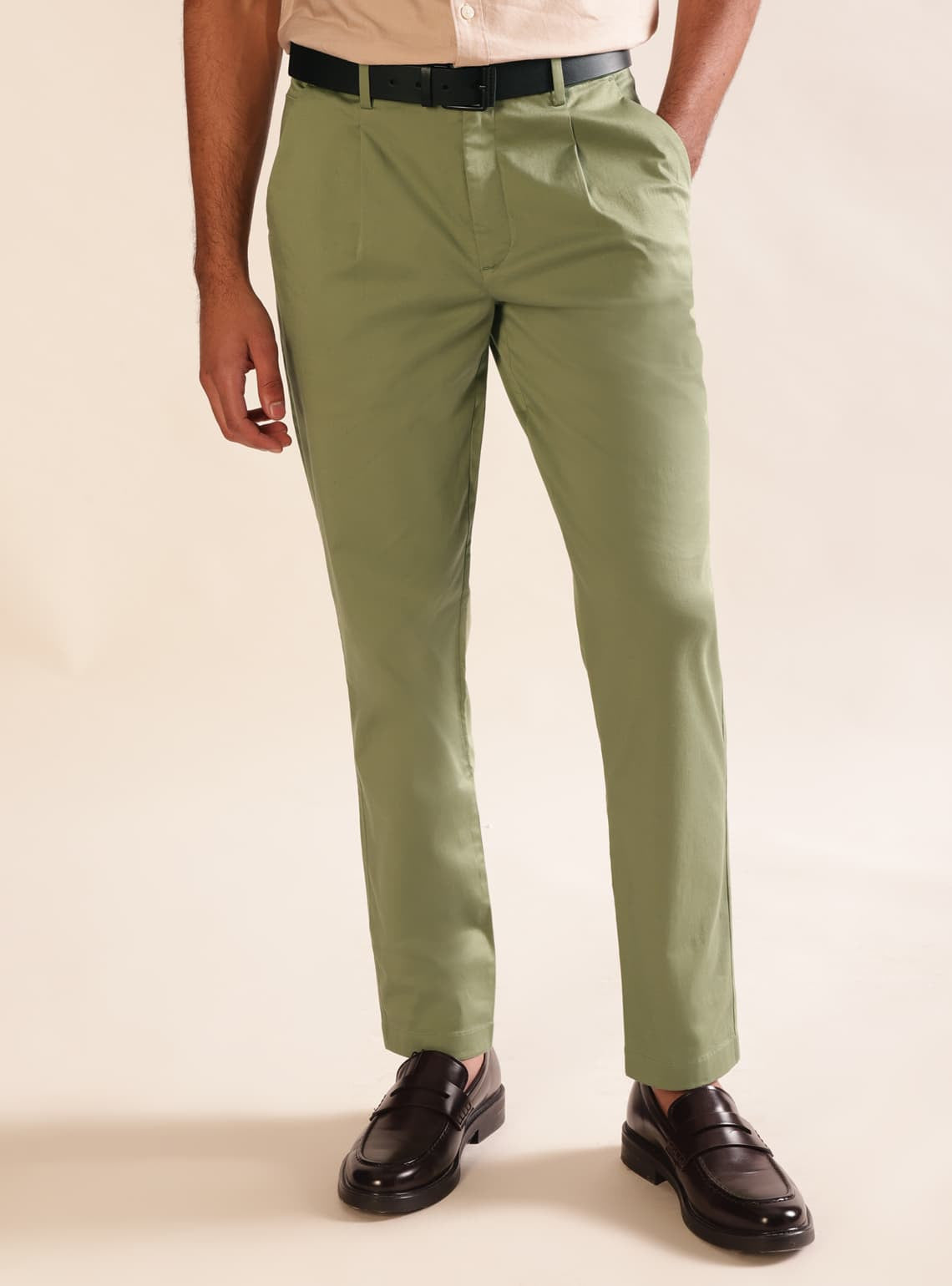 Sage Satin Chino