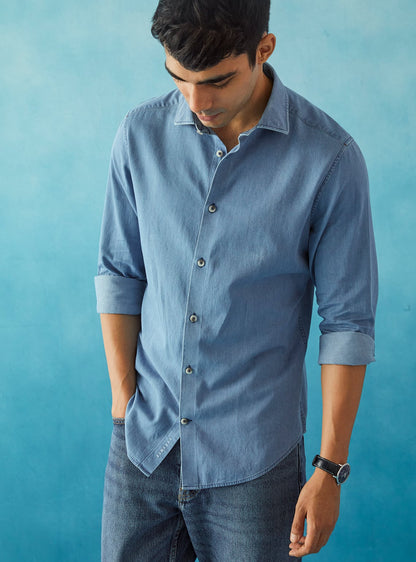 Cornflower Indigo Shirt