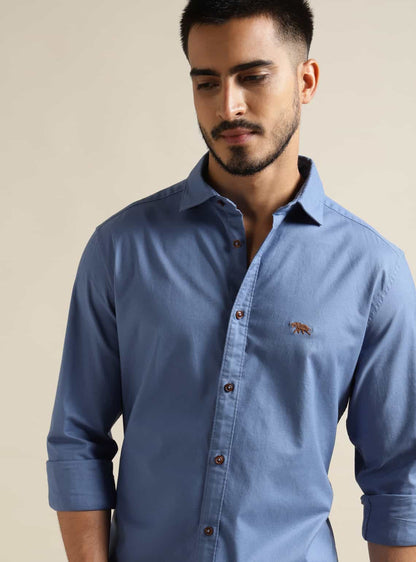 Dark Pastel Blue Shirt