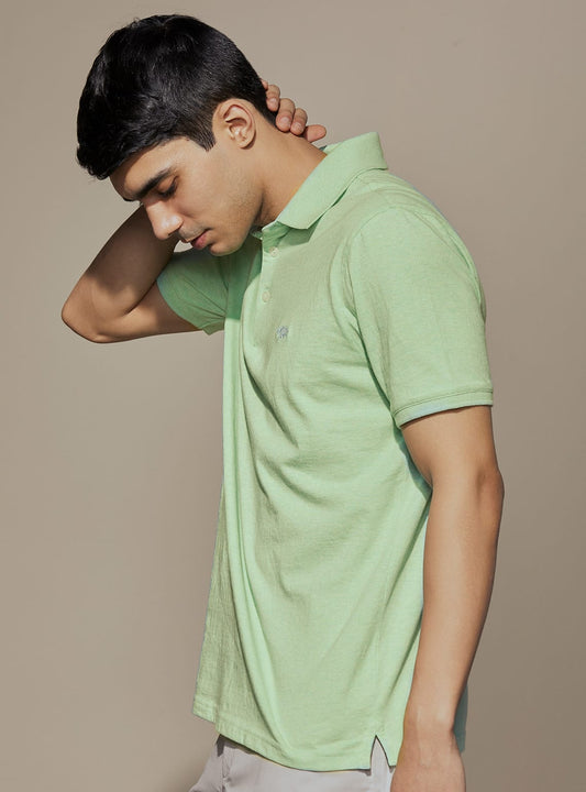 Light Emerald Melange Polo