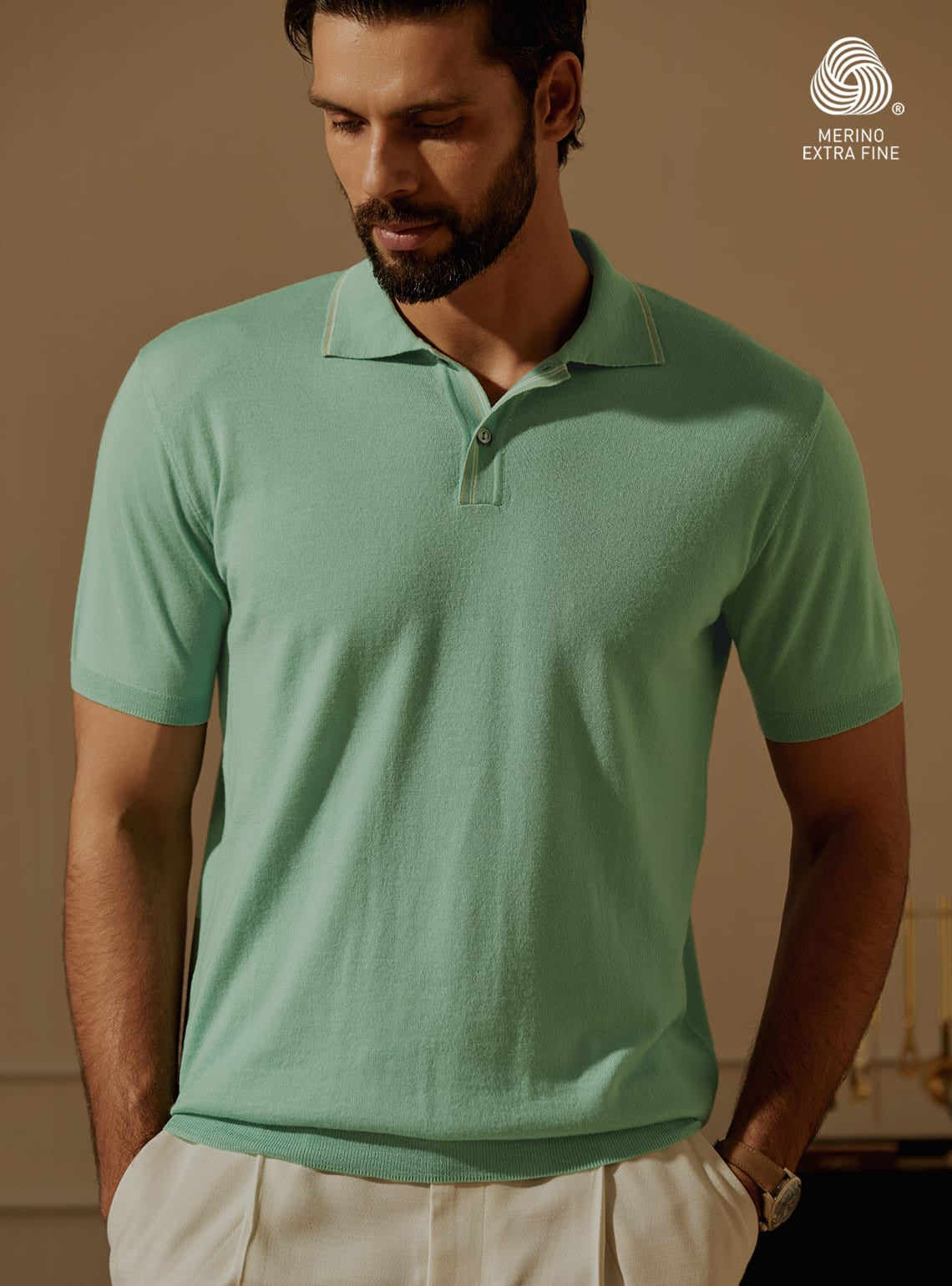 Utlramarine Merino Polo