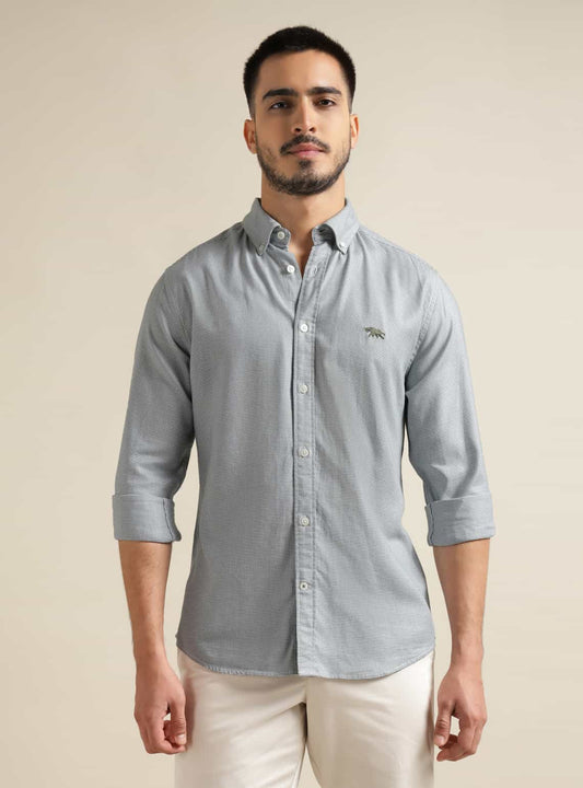 Sage Houndstooth Shirt