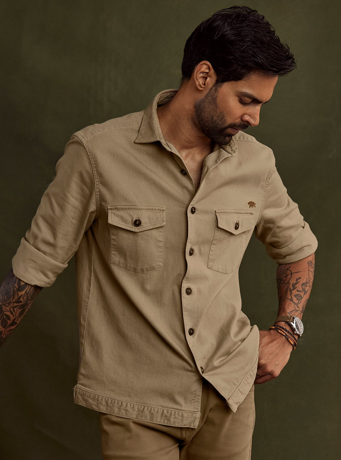 Sandy Beige Overshirt