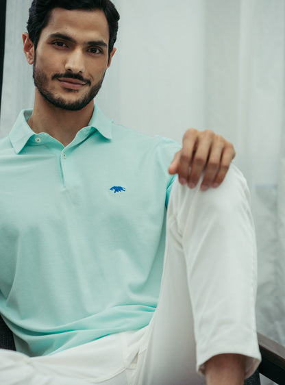 Aqua Pique Polo